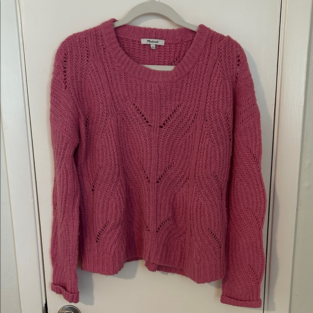 Madewell Pink Crew Neck Sweater